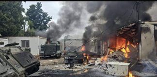 * فيديو:- استشهاد’ عسكريين (٢) وإصابة 15 آخرين جرّاء استهداف’ الجيش الإسرائيلي’ لحاجز العامرية على طريق الناقورة