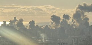 ٢- فيديو :-سلسلة الغارات’ تتوالى على الضاحية الجنوبية وحزام ناري عنيف في آن معاً