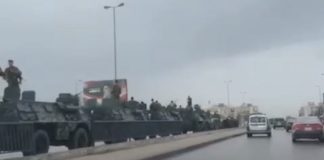 بالفيديو :- آليات الجيش اللبناني في طريقها الى الجنوب