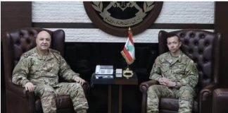 قائد الجيش استقبل رئيس لجنة الإشراف الخماسية في اليرزة… وآلية التنسيق على الطاولة