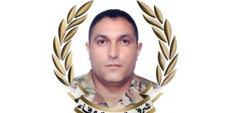 الجيش نعى المعاون الأول الشهيد دياب محمد جعفر