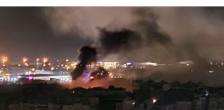 بالفيديو:/ الغارة’ على تحويطة الغدير استهدفت مبنى خلف محطة الهلال والدخان الأسود يتصاعد من المحطة هذه الأثناء