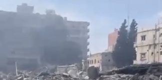 بالفيديو : اثار الدمار’ الهائل في شارع حيرام جراء العدوان’ الاسرائيلي’ على مدينة صور ليل أمس