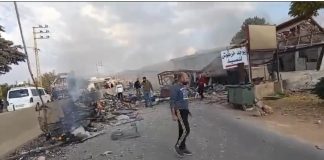 بالفيديو:- غارة’ إسرائيلية’ على بلدة شعت في البقاع ومناشدات لوصول فرق الاغاثة الى مكان الاستهداف