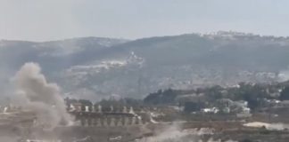 بالفيديو |وسائل إعلام إسرائي/لية: لحظة إصابة مبنى بصاروخ’ في كرمئيل قبل قليل.