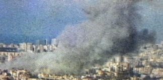 غارة’ اولى عنيفة جداً على ضاحية’ بيروت الجنوبية الان