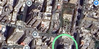 المبنى المهدد في حارة حريك (بالصورة) وأطلاق رصاص كثيف لإخلاء المناطق المهددة بالاستهداف’ في الضاحية الجنوبية