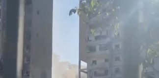 بالفيديو:- آثار الدمار الهائل في منطقة الطيونة وحرج بيروت جراء العدوان’ الإسرائيلي’