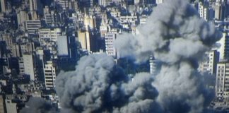 بالفيديو :- غارة’ عنيفة جداً على منطقة الشياح بالقرب من سوق الجمال في الضاحية الجنوبية لبيروت هذه الأثناء