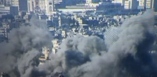 *فيديو :- سلسلة الغارات’ مستمرة على ضاحية بيروت الجنوبية وغارة’ عنيفة الآن على منطقة بئر العبد مبنى مكتبة حسان*