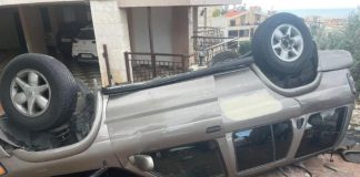 خمس اصابات في انقلاب سيارة في جبيل