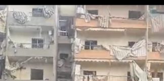 فيديو لاضرار الغارة*على جبانة الرادوف في برج البراجنه