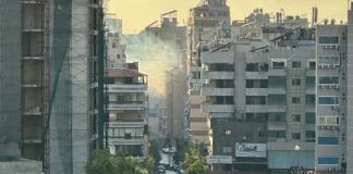 طيران العدو يستهدف محيط كنيسة مار مخايل في الضاحيه فجرا (فيديو)