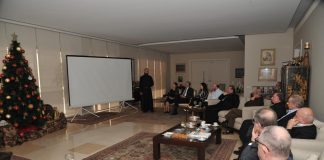 إجتماع مرجعيات كاثوليكية ورئيس مجلس الجنوب في دارة فرعون للبحث بإعادة اعمار أضرار ابرشيتي صور وبعلبك