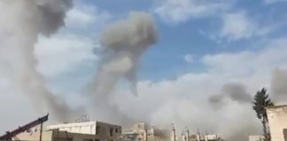 الطيران الحربي الروسي يستهدف بالصواريخ الثقيلة تجمعات المجموعات الإرهابية المسلحة في تلبيسة ريف حمص الشمالي (فيديو)