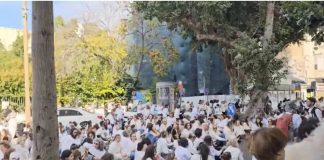 بالفيديو :- أمهات أسرى الاحتلال’ يعتصمن أمام مقر حزب’ الليكود (بزعامة نتنياهو) في “تل أبيب” للمطالبة بإبرام صفقة تبادل الاسرى.