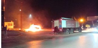 *احتراق’ حافلة في ضهر الاحمر*