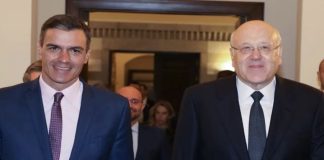 الرئيس ميقاتي بعد لقائه نظيره الإسباني: نجدد التزام لبنان بالقرار الدولي 1701 كما نشدد على أولوية التزام إسرائيل’ قرار وقف إطلاق النار’ والانسحاب من بلدات جنوب لبنان وتنفيذ القرار الدولي كاملاً