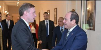 *بالصورة | قناة كان العبرية:الرئيس المصري السيسي اجتمع مع مستشار الأمن القومي الأمريكي سوليفان وبحث معه الجهود للتوصل إلى اتفاق وقف إطلاق النار’ وإطلاق سراح الأسرى*