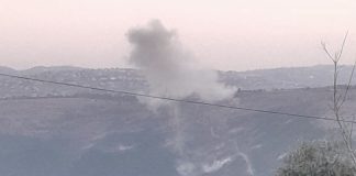 *بالصورة : غارة’ إسرائيلية’ استهدفت نهر زوطر الشرقية خراج بلدة ديرسريان*