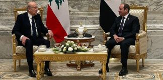 الرئيس المصري عبد الفتاح السيسي استقبل رئيس الحكومة نجيب ميقاتي وخلال اللقاء جدد ميقاتي شكر السيسي على وقوفه الدائم الى جانب لبنان