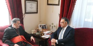 *البطريرك الراعي يستقلا ديب وقطار في بكركي*