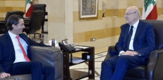 رئيس الحكومة يستقبل الموفد الاميركي هوكشتاين في السرايا*