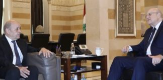 ميقاتي يلتقي لودريان في السراي