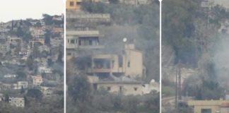 *بالصور توغل قوات الاحتلال’ الاسرائيلي’ في بلدة الطيبة واحراق وتفجير’ العديد من المنازل*