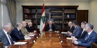 *الاجتماع الامني في قصر بعبدا بحث في الأوضاع الأمنية والإجراءات الأمنية المتخذة لمواكبة تشييع’ نصر الله’ وصفي الدين*