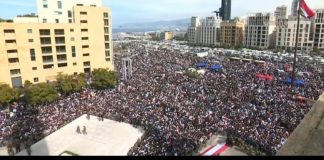 قبل ساعتين من موعد إلقاء الرئيس سعد الحريري خطابه، أعداد الحشود في وسط بيروت تتجاوز التوقّعات