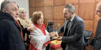 *المساعدون القضائيون لدى دائره تحقيق جبل لبنان كرموا القاضيه غاده عون لبلوغها السن القانونية*