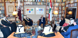 سلام استقبل بن جاسم آل ثاني مبديا تفاؤله بعودة الحرارة الى العلاقات مع الأشقاء العرب