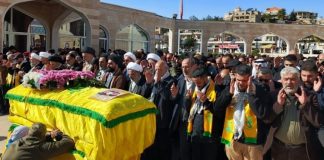 تشييع ا’لشهيد عباس الموسوي في النبي شيت