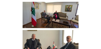 وزير الخارجية عرض المستجدات مع السفير الفرنسي واستقبل السفير البابوي