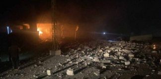 الصورة من الغارة التي استهدفت أطراف جنتا البقاع