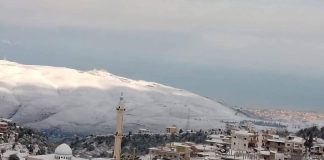 جبل تربل يتزيّن بالأبيض لأول مرة منذ العام ١٩٩٢