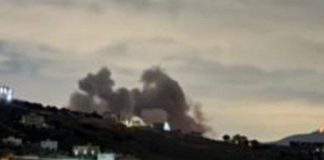 بالصورة : تفجير إسرائيلي في بلدة يارون