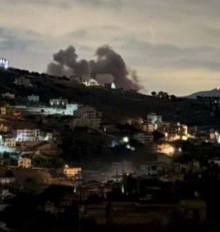 بالصورة : تفجير إسرائيلي في بلدة يارون