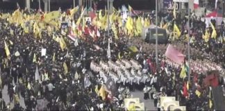 الجثمان نحو مثواه الاخير بين الحشود