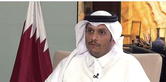 *وزير خارجية قطر:نؤكد على الإلتزام بوقف إطلاق النار وعدم السماح لأي طرف بتعطيله*