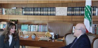 *ميقاتي لـ نائبة المبعوث الأميركي مورغان أورتاغوس: “لازم تبقي تزوري طرابلس*