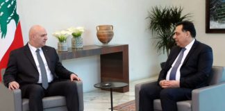 *الرئيس حسان دياب بعد لقائه رئيس الجمهورية: لدينا آمال كبيرة بنجاح الحكومة الجديدة، وقد بحثنا مع الرئيس عون مسألة الانسحاب الإسرائيلي’ الكامل من الجنوب في 18 شباط الحالي*