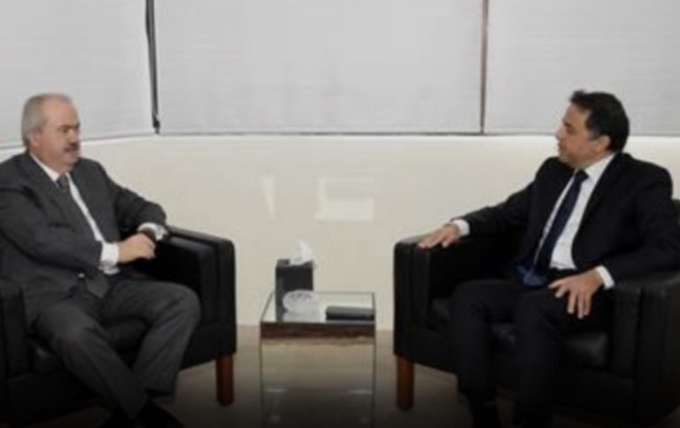 *جابر بحث مع منصوري في الوضع المصرفي والنقدي وأكد أهمية التعاون مع نقابة خبراء المحاسبة*