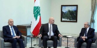 اجتماع بعبدا الثلاثي: التوجه الى مجلس الامن لالزام اسرائيل على الانسحاب