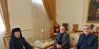 العبسي يتسلم دعوة لحضور تشييع نصرالله