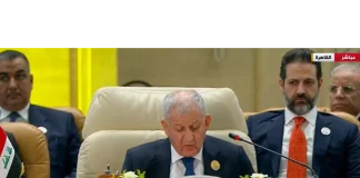 الرئيس العراقي: نرفض بشدة أي محاولة لإيجاد مكان بديل للفلسطينيين