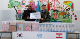 الكتيبة الكورية افتتحت مشروع ترميم المدرسة الرسمية في برج رحال بعد تعرضها لأضرار بسبب الغارات