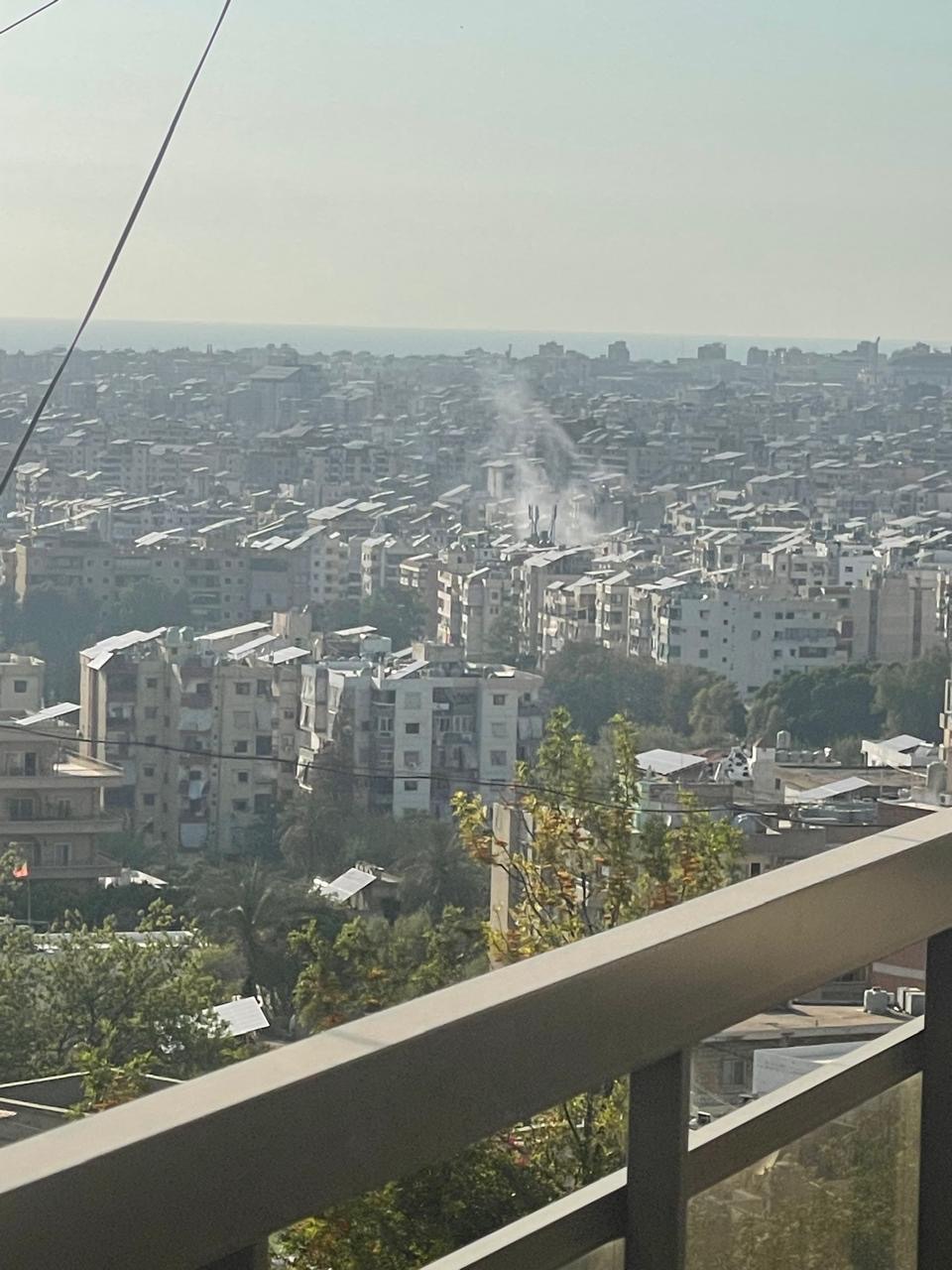 ضربة تحذيرية على الضاحية الجنوبية لبيروت وتصاعد الدخان