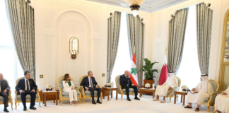 المكتب الإعلامي لوزير الخارجية: رجي شارك في لقاء رئيس الجمهورية وأمير قطر